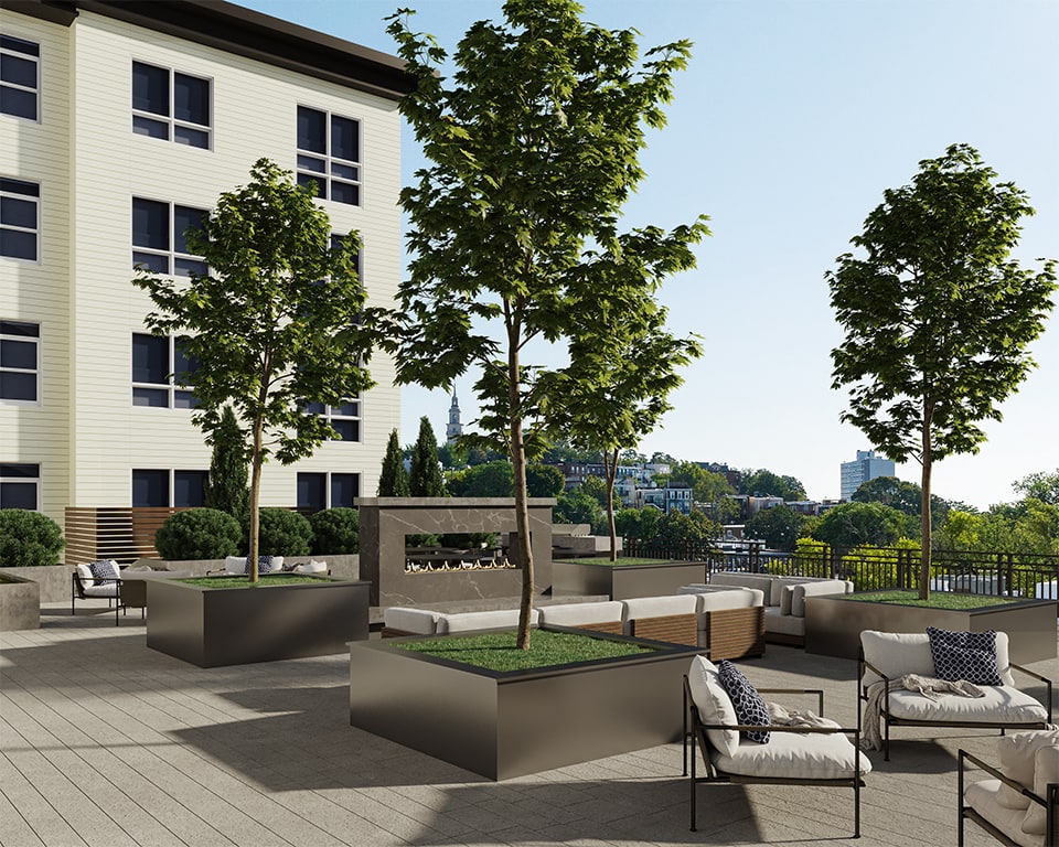Wrenly Residences View 04 Second Floor Deck D02 062024